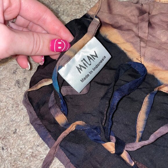 Vintage Y2K Dyed Mineral Tie Back Halter Top - Picture 3 of 6